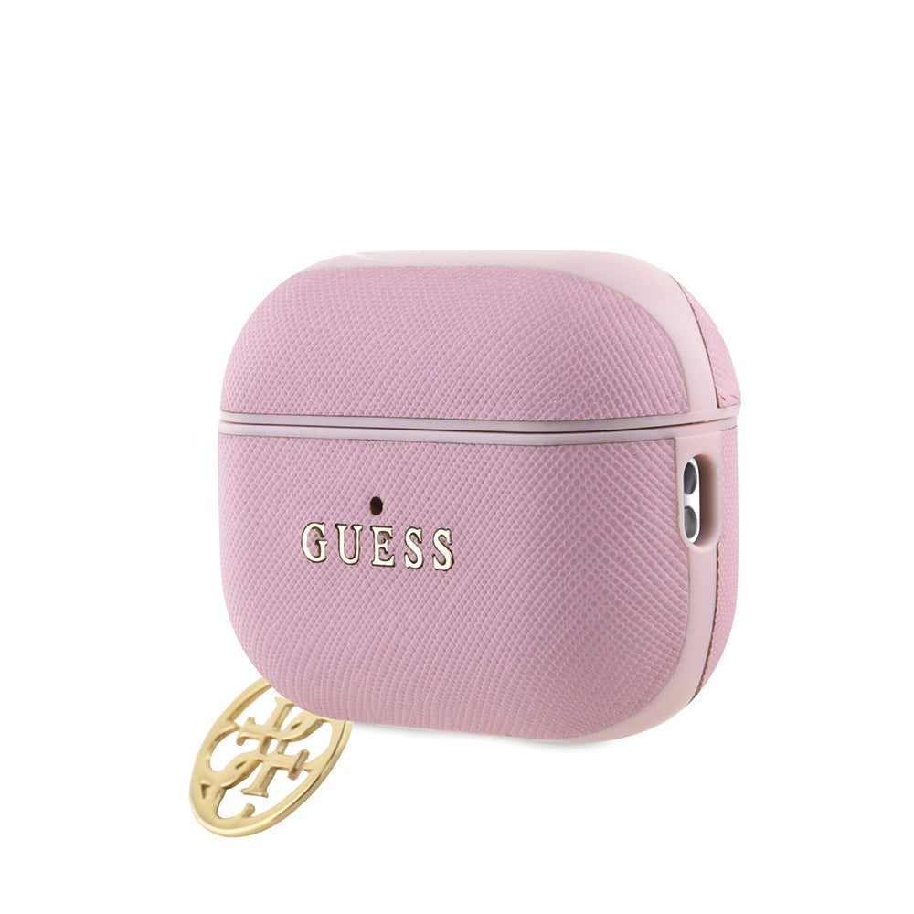 Guess Airpods Pro 2 Orjinal Lisanslı Dokulu 4G Yuvarlak Süs Zincirli Saffiano Kılıf Guess Airpods Pro 2 Orjinal Lisanslı Dokulu 4G Yuvarlak Süs Zincirli Saffiano Kılıf